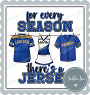 Wild Gators Jersey Royal and Vegas Gold For Every Season with Cheer Ready to Press DTF Transfer Customs Available On Request